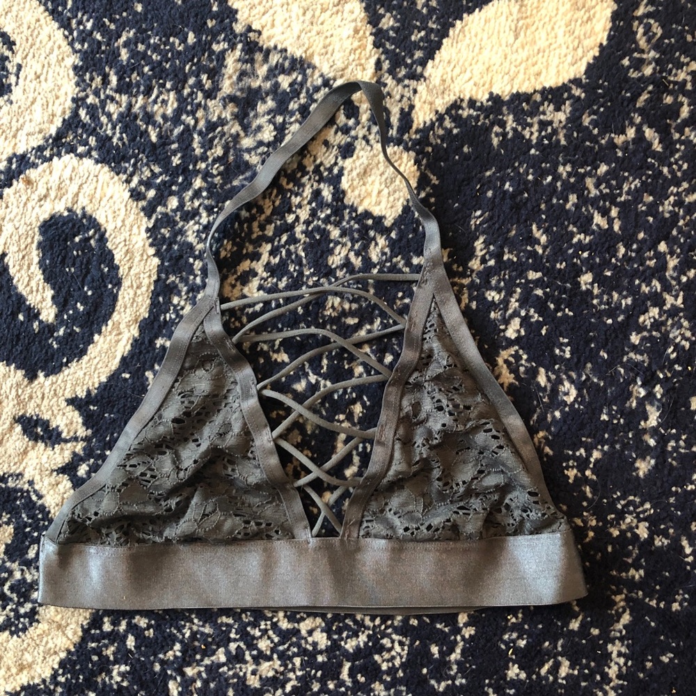 UO gray halter bralette